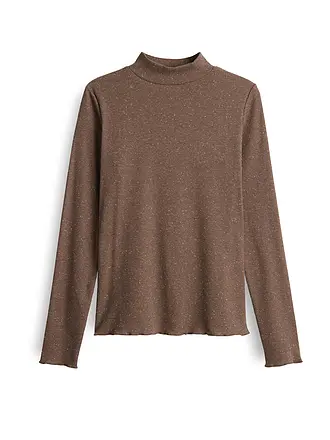 OPUS | Rollkragenpullover SUHANNA CURLY | braun